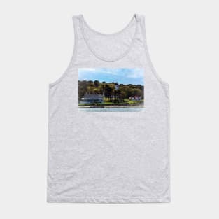 New England Lighthouse in Watercolor Tank Top